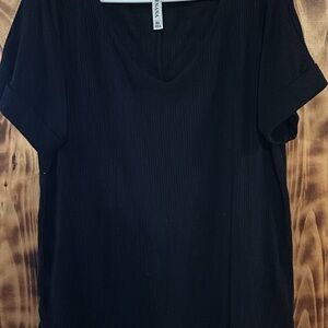 Black V-Neck Tee